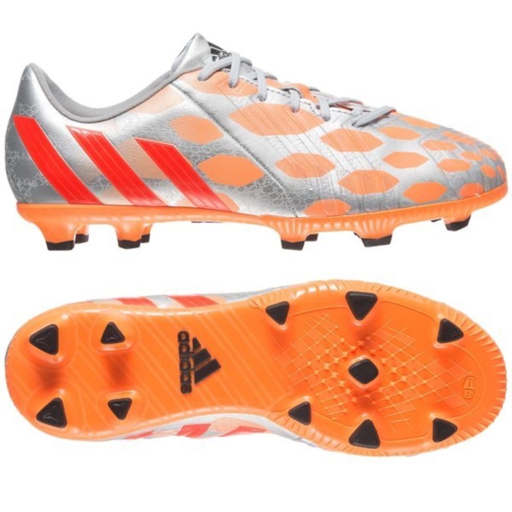 Adidas Absolado Instinct Women's Soccer Cleat Silver/Orange Sz 8 US  40 EU